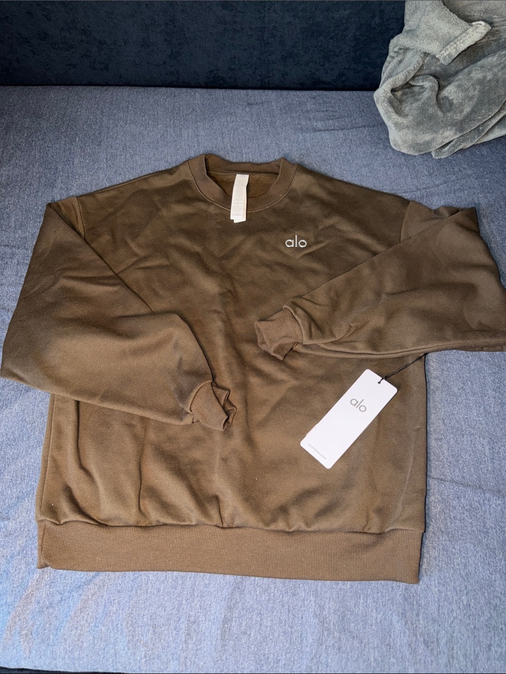 Alo Accolade Crew Neck Brown Pullover - Picture 4 of 8